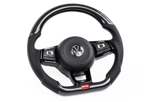 APR Steering Wheel - Carbon Fiber & Perforated Leather