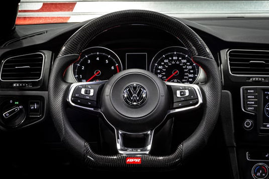 APR Steering Wheel - Carbon Fiber & Perforated Leather