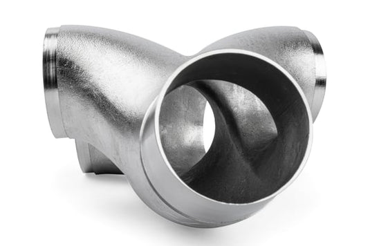 APR Cast Stainless Steel Double Y Splitter - 76mm (3") to Quad 63.5mm (2.5")