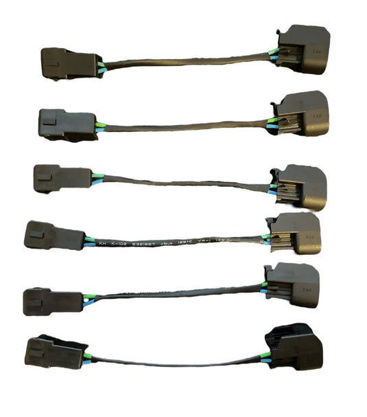 Set of 6 EV1 to EV14 Injector Wiring Adapters for Audi / VW
