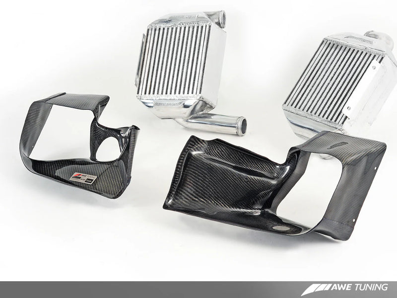 Load image into Gallery viewer, AWE PERFORMANCE INTERCOOLER KIT FOR AUDI S4 B5 A6 ALLROAD C5 2.7T - WITH CARBON FIBER SHROUDS