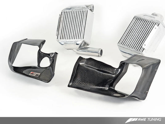 AWE PERFORMANCE INTERCOOLER KIT FOR AUDI S4 B5 A6 ALLROAD C5 2.7T - WITH CARBON FIBER SHROUDS