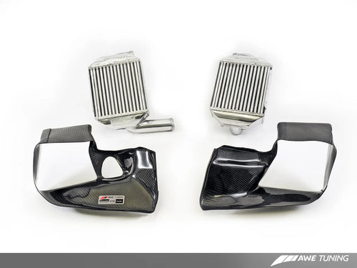 AWE PERFORMANCE INTERCOOLER KIT FOR AUDI S4 B5 A6 ALLROAD C5 2.7T - WITH CARBON FIBER SHROUDS