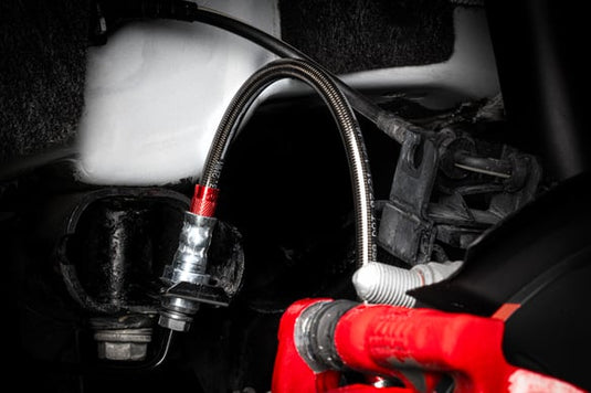 APR Braided Stainless Steel Brake Lines (Set of 2) - Front for 2006-2009 Audi 3.2 A3 Quattro