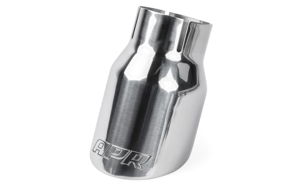 Load image into Gallery viewer, APR Double-Walled 3.5" Slash-Cut Tips (Polished Silver) - Set of 2