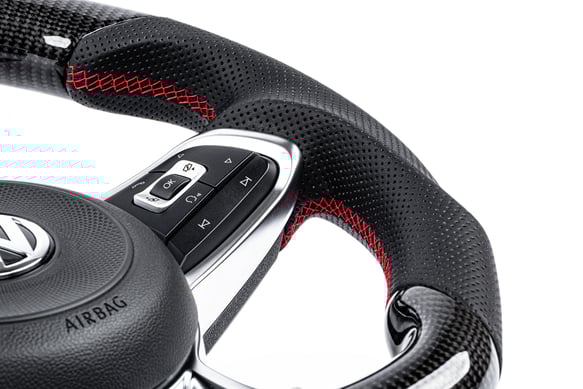 Load image into Gallery viewer, APR Steering Wheel - Carbon Fiber & Perforated Leather