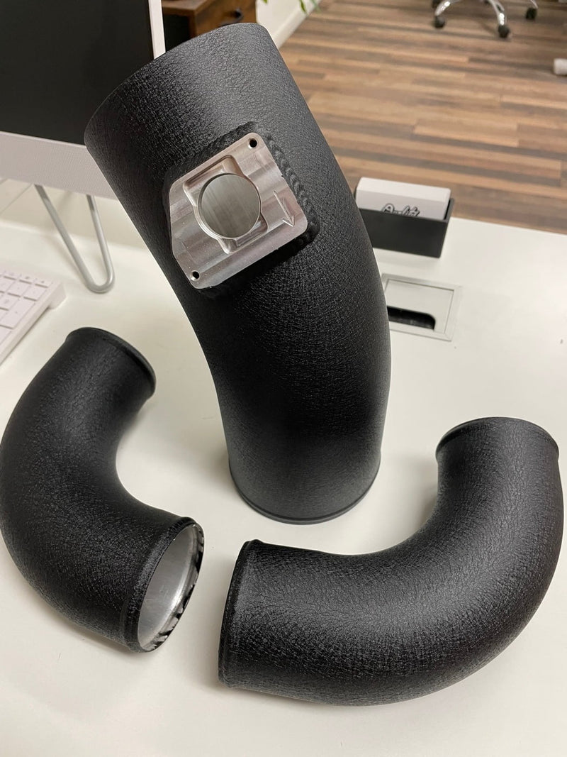 Load image into Gallery viewer, Torque Factory Y-Pipe with 3" Upper Inlets, 2.5" Lower Inlets and 4.5" MAF for Audi S4 B5 - RS4 B5 - A6 and Allroad 2.7T C5