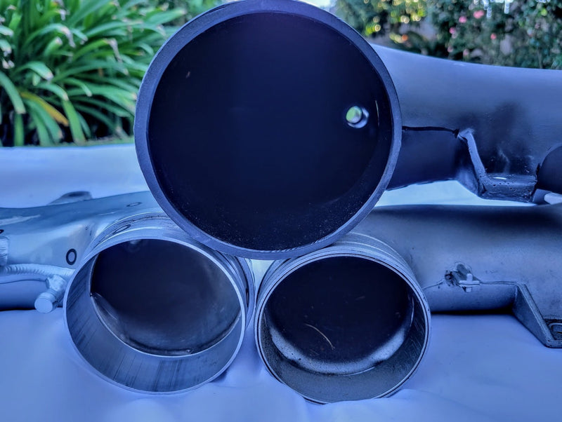 Load image into Gallery viewer, Torque Factory Y-Pipe with 3" Upper Inlets, 2.5" Lower Inlets and 4.5" MAF for Audi S4 B5 - RS4 B5 - A6 and Allroad 2.7T C5