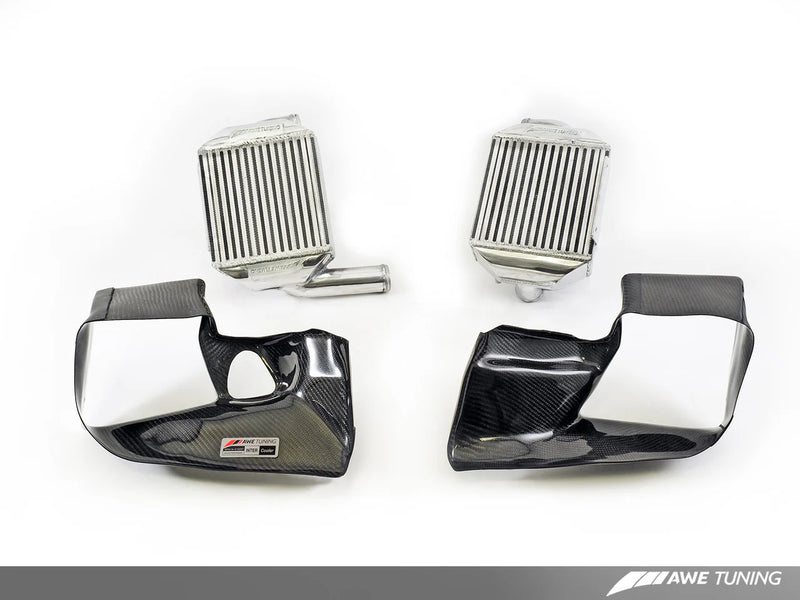 Load image into Gallery viewer, AWE PERFORMANCE INTERCOOLER KIT FOR AUDI S4 B5 A6 ALLROAD C5 2.7T - WITH CARBON FIBER SHROUDS
